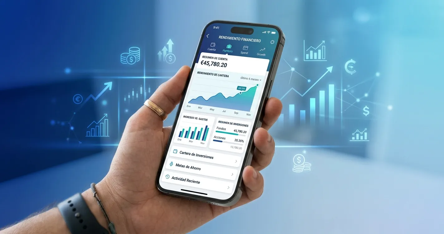 Mejores bancos digitales en México 2026 - Smartphone con app de banca digital