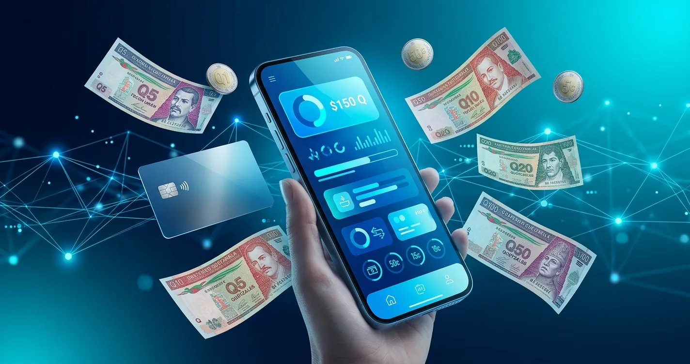 Comprar saldo Tigo Guatemala - Smartphone con interfaz de recarga y quetzales guatemaltecos