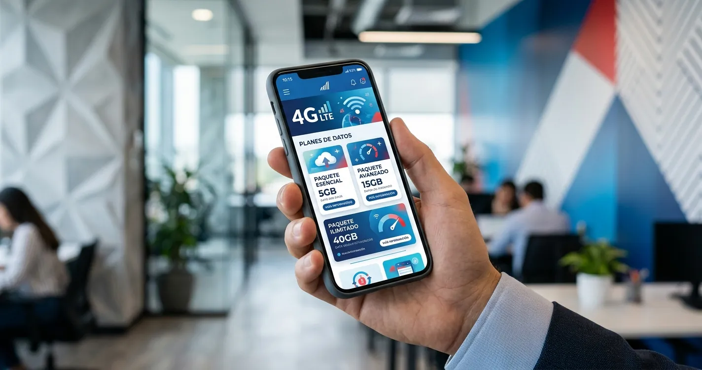 Cómo comprar internet con saldo Claro Guatemala - Smartphone mostrando menú de paquetes de datos móviles