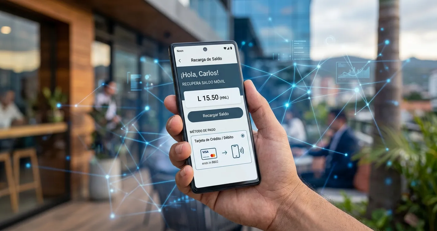 Comprar saldo Claro Guatemala - Smartphone con pantalla de recarga de saldo móvil