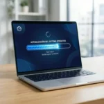 Actualizar Windows 10 gratis 2026 - Laptop instalando actualización de sistema operativo