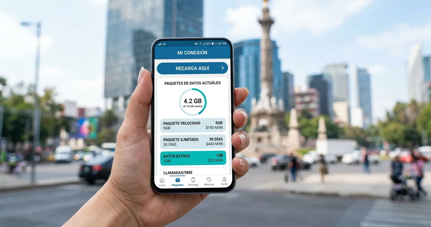 Comprar datos en Telcel desde un smartphone con la app de paquetes móviles