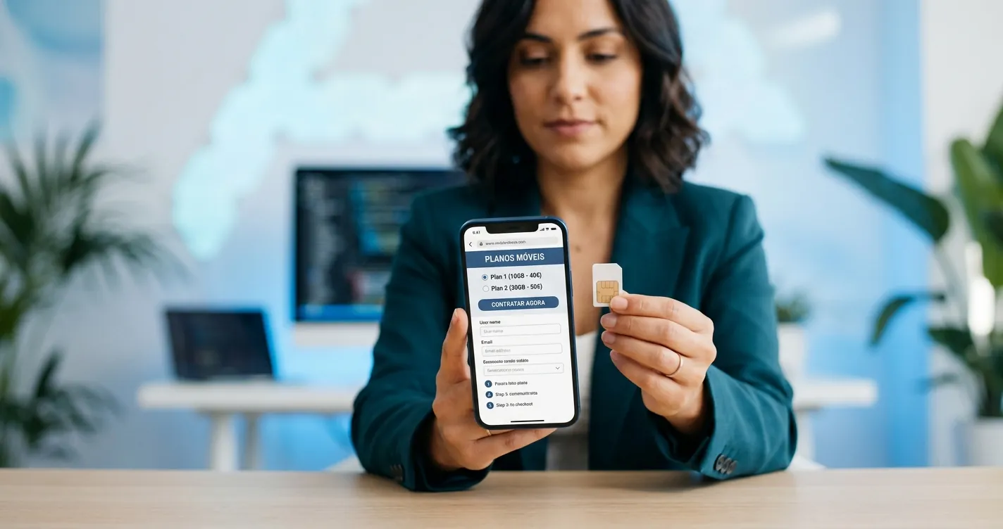Contratar plan Telcel en línea - Persona activando un plan móvil desde su smartphone
