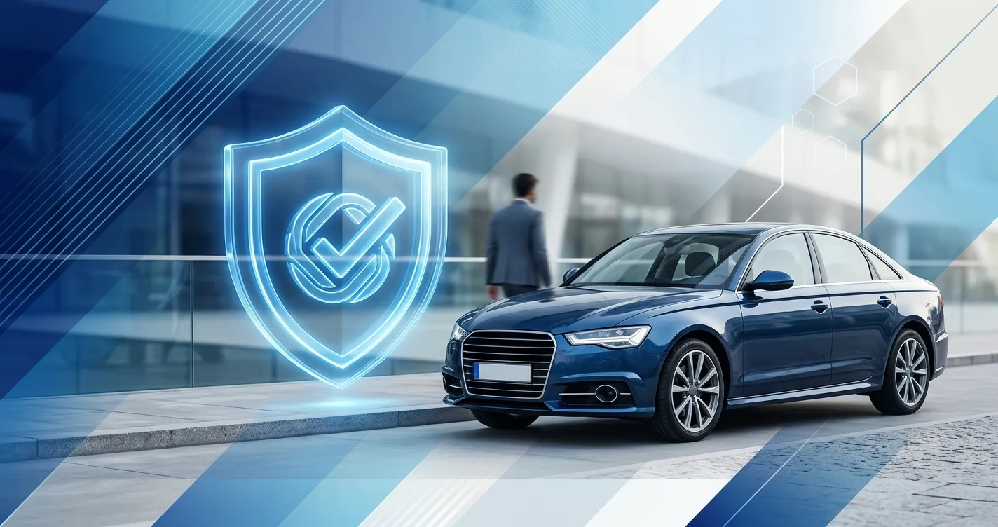 Mejores seguros de auto en México 2026 - Auto moderno con símbolo de protección y cobertura