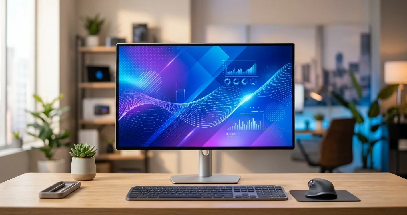 Cómo elegir monitor para PC en 2026 - Monitor moderno sobre escritorio de trabajo