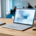 Dónde vender mi laptop usada - Laptop limpia y preparada para la venta sobre una mesa