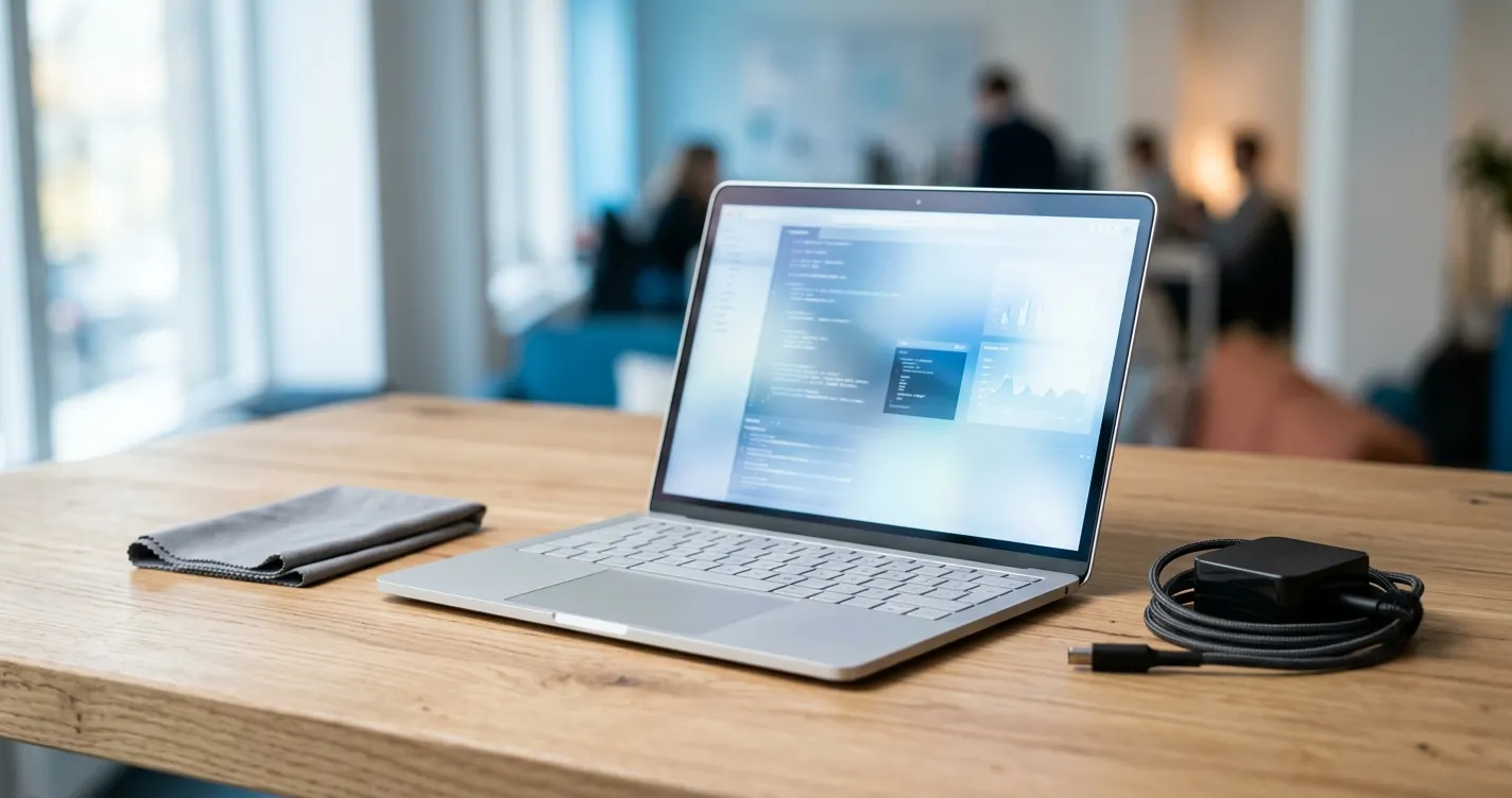 Dónde vender mi laptop usada - Laptop limpia y preparada para la venta sobre una mesa