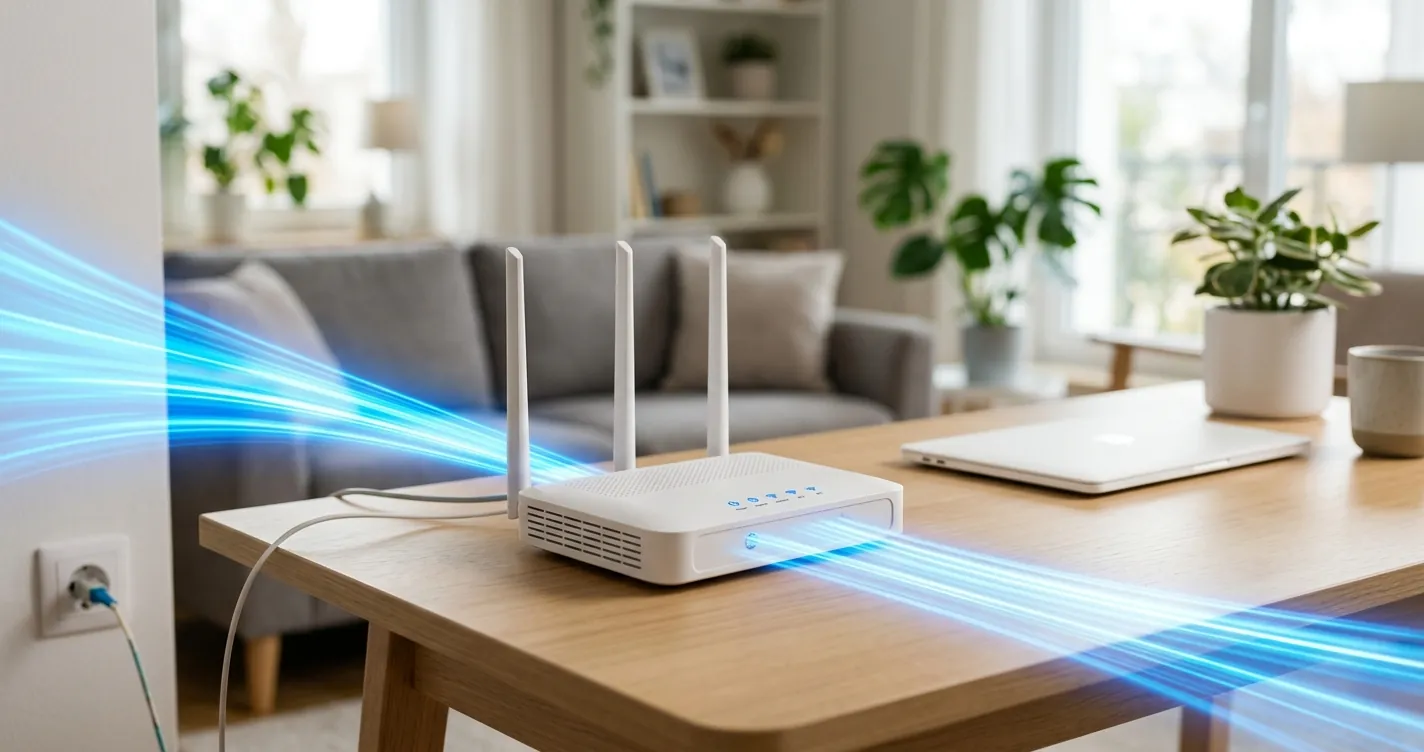 Velocidad de carga vs velocidad de descarga: router de fibra óptica con flujo de datos en dos direcciones