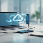 Cómo hacer copia de seguridad PC celular: laptop, teléfono y disco externo sincronizando archivos con la nube