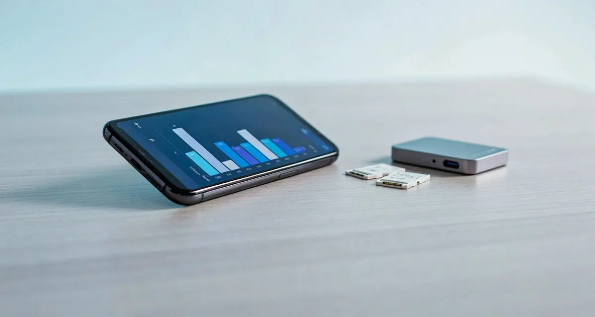 Cuánto almacenamiento necesito en mi celular: gráfico de capacidades de 64 GB a 512 GB en un smartphone